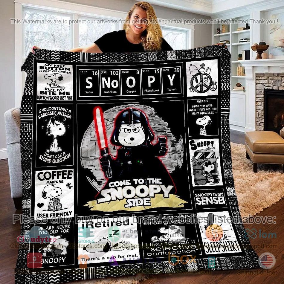darth vader come to the snoopy side quilt 1 32118