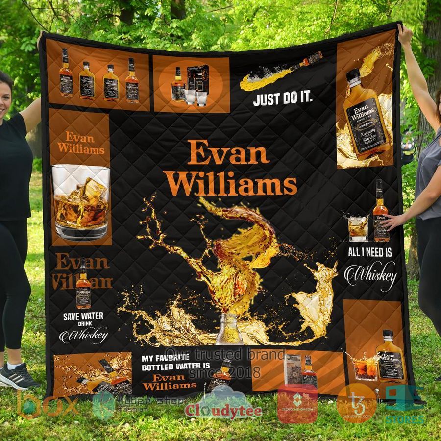 evan williams all i need is whisky quilt blanket 2 29311