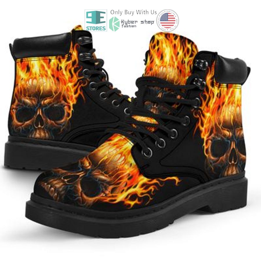 fire skull timberland boots 1 43299