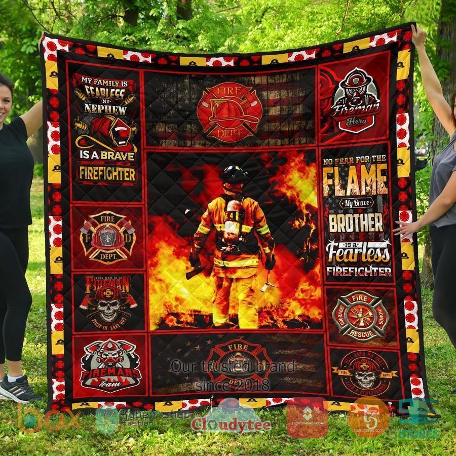 firefighter logo quilt blanket 2 786