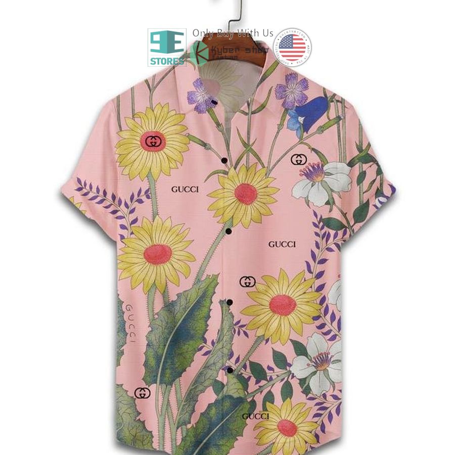gucci flower pinkhawaii shirt shorts 2 37763