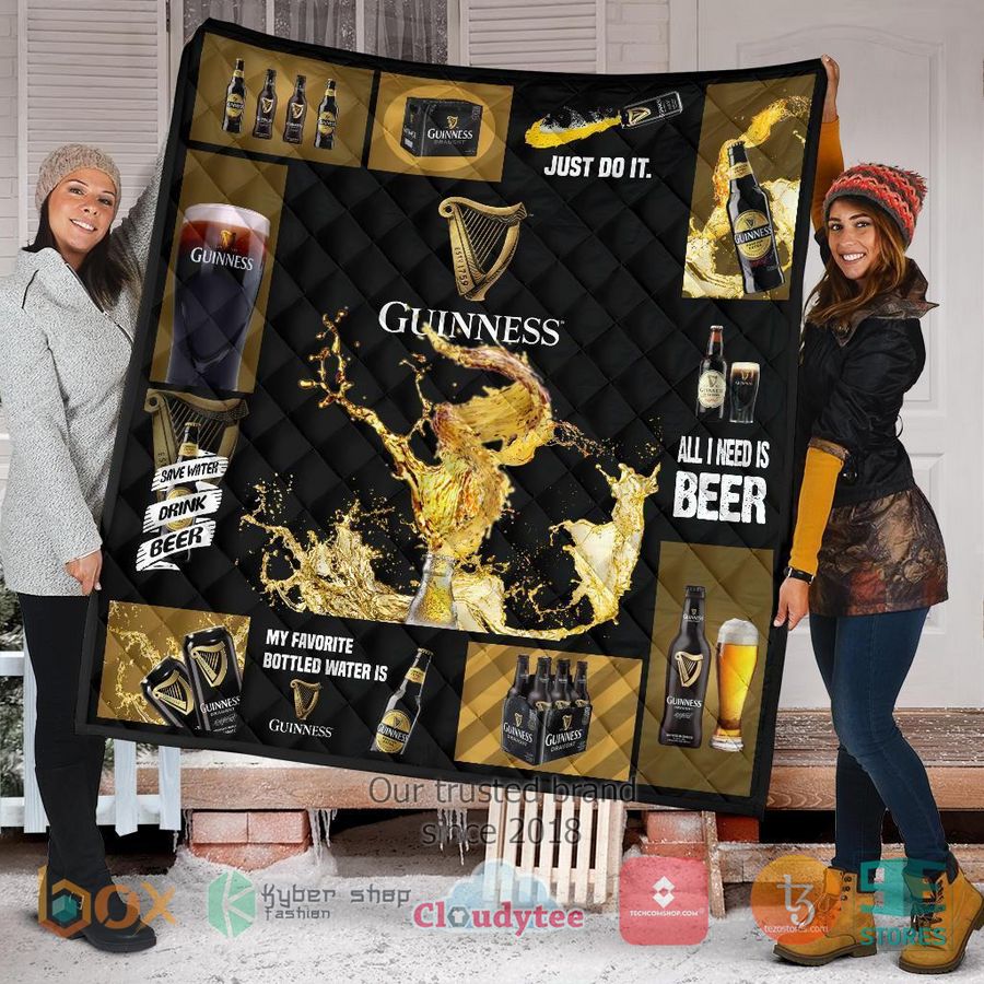 guinness all i need is beer quilt blanket 1 78790