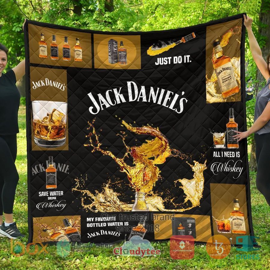jack daniels all i need is whisky quilt blanket 2 24139