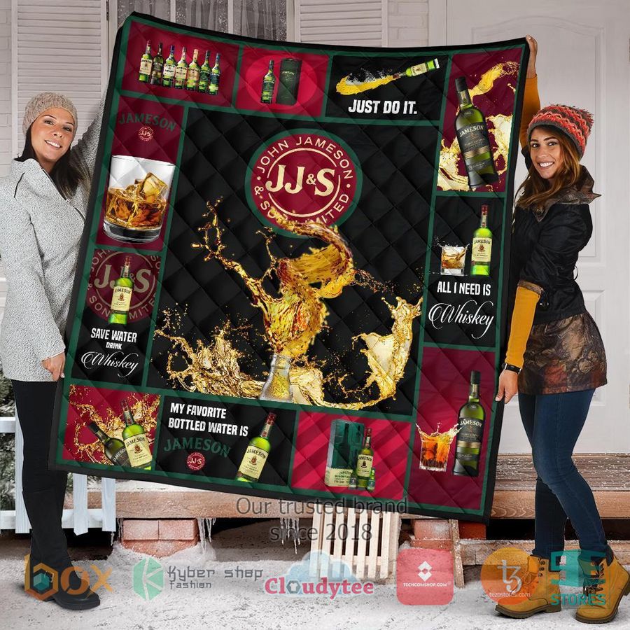 jameson irish all i need is whisky quilt blanket 1 29040