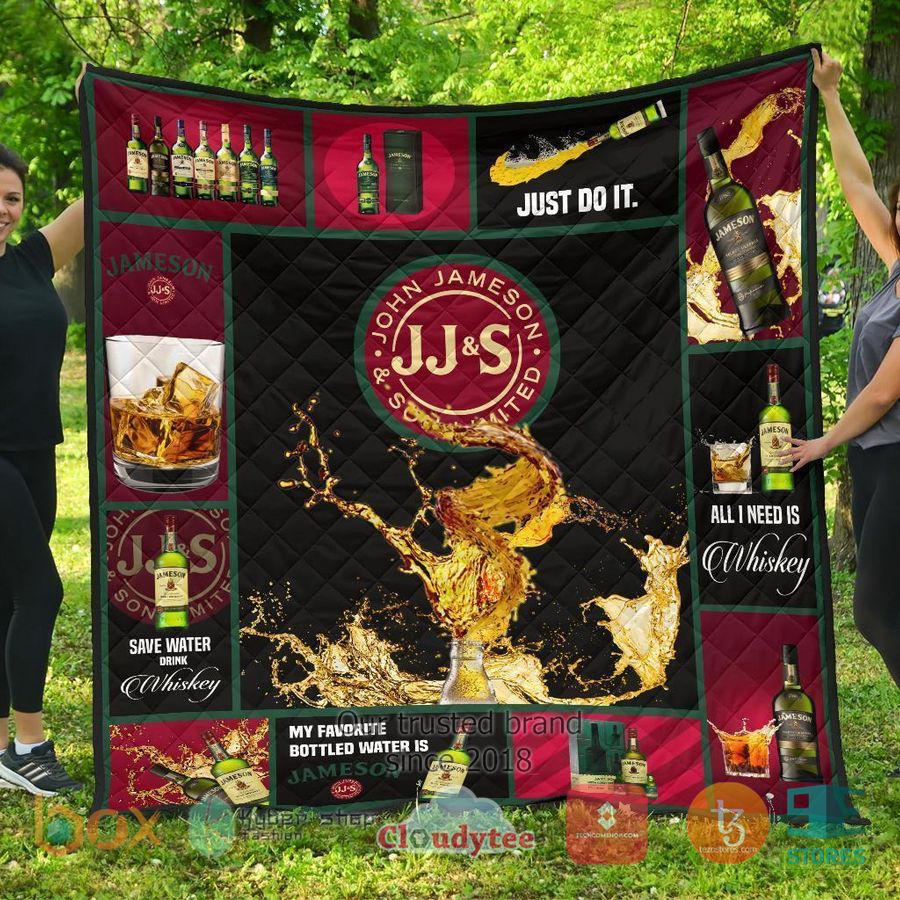 jameson irish all i need is whisky quilt blanket 2 9740