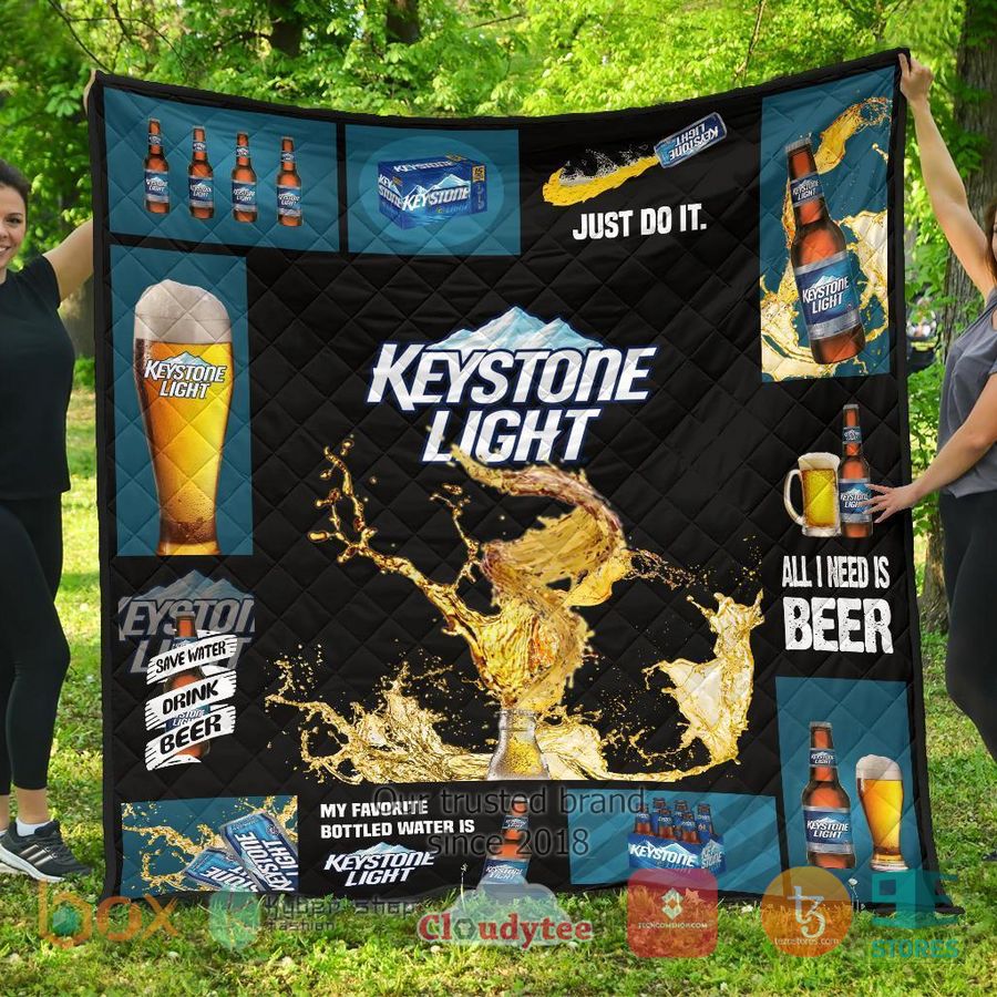 keystone light all i need is beer quilt blanket 2 97384