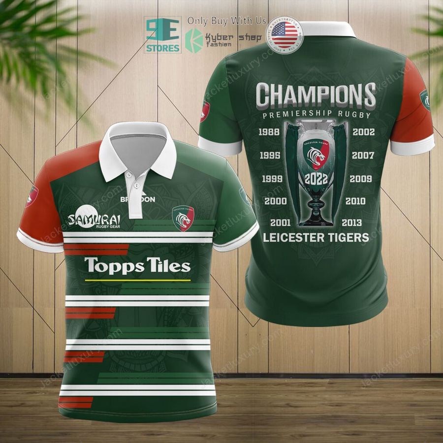 leicester tigers topps tiles champions premiership rugby 3d shirt hoodie 1 34911