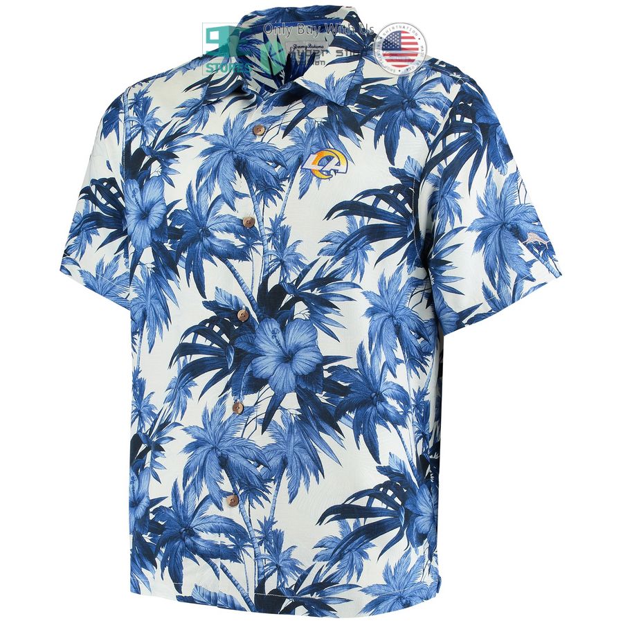 los angeles rams tommy bahama sport harbor island hibiscus camp royal hawaiian shirt 2 34207