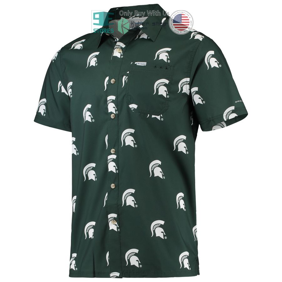 michigan state spartans columbia super slack tide green hawaiian shirt 2 10245