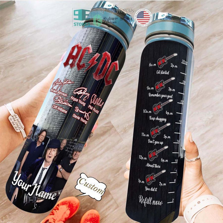 personalized ac dc band members signature water bottle 2 59514