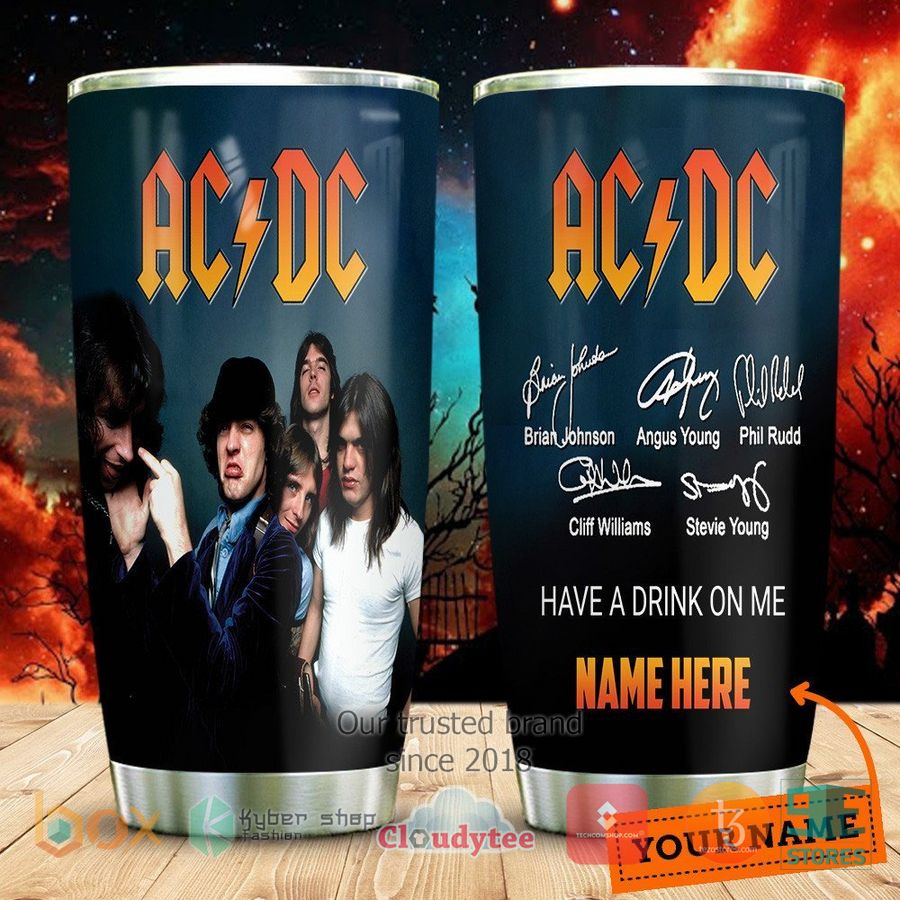personalized acdc band signature have a drink on me tumbler 1 1561