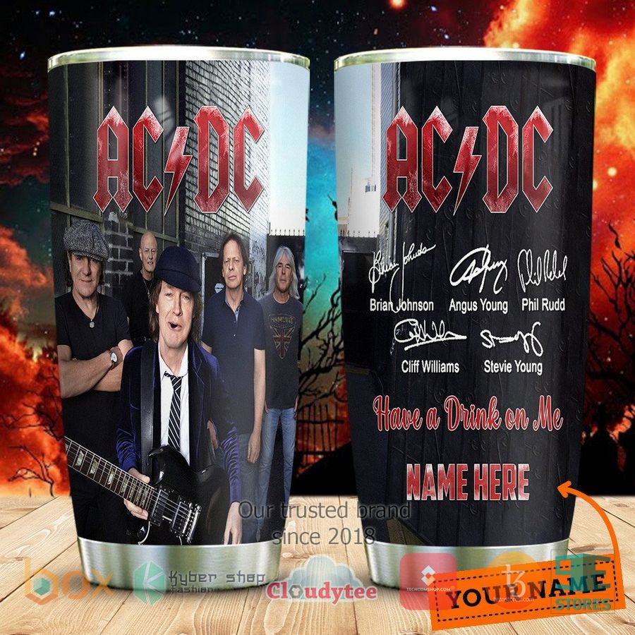 personalized acdc signature have a drink on me tumbler 1 80475