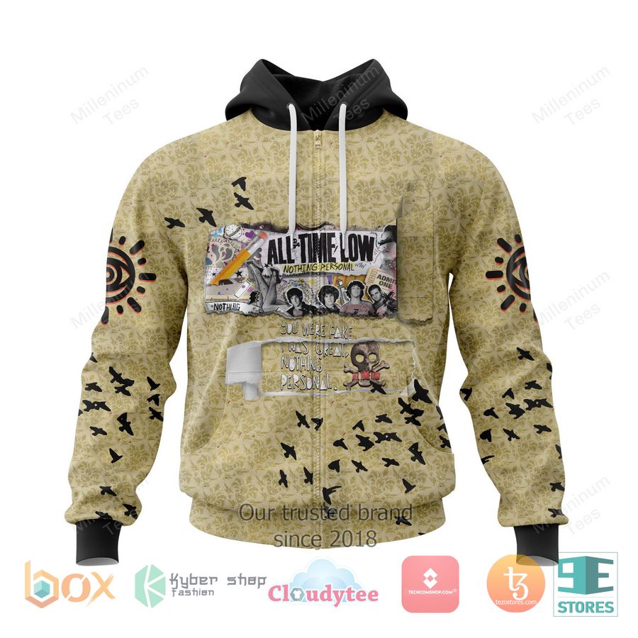 personalized all time low nothing personal 3d zip hoodie 1 78472