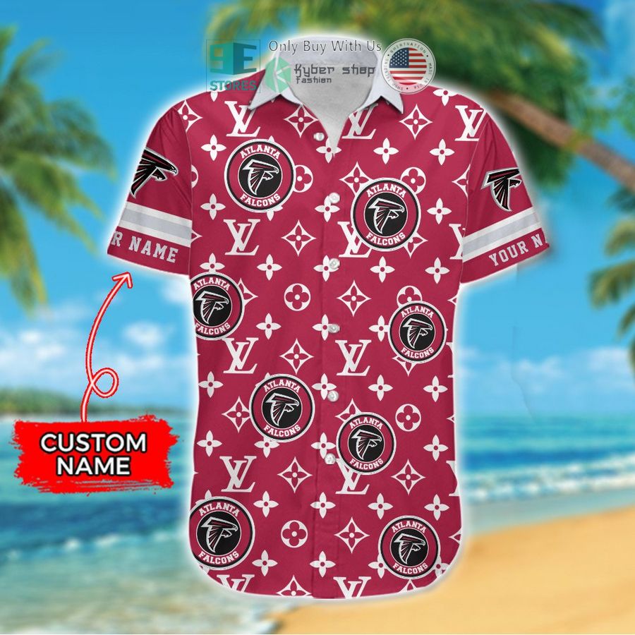 personalized atlanta falcons louis vuitton pattern hawaiian shirt 2 5628