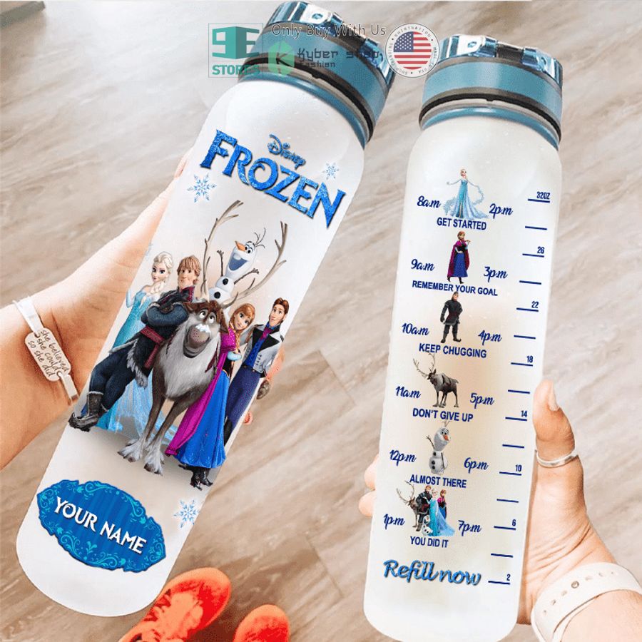 personalized disney frozen main characters water bottle 1 30979