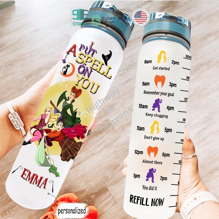personalized hocus pocus a put spell on you water bottle 1 29981