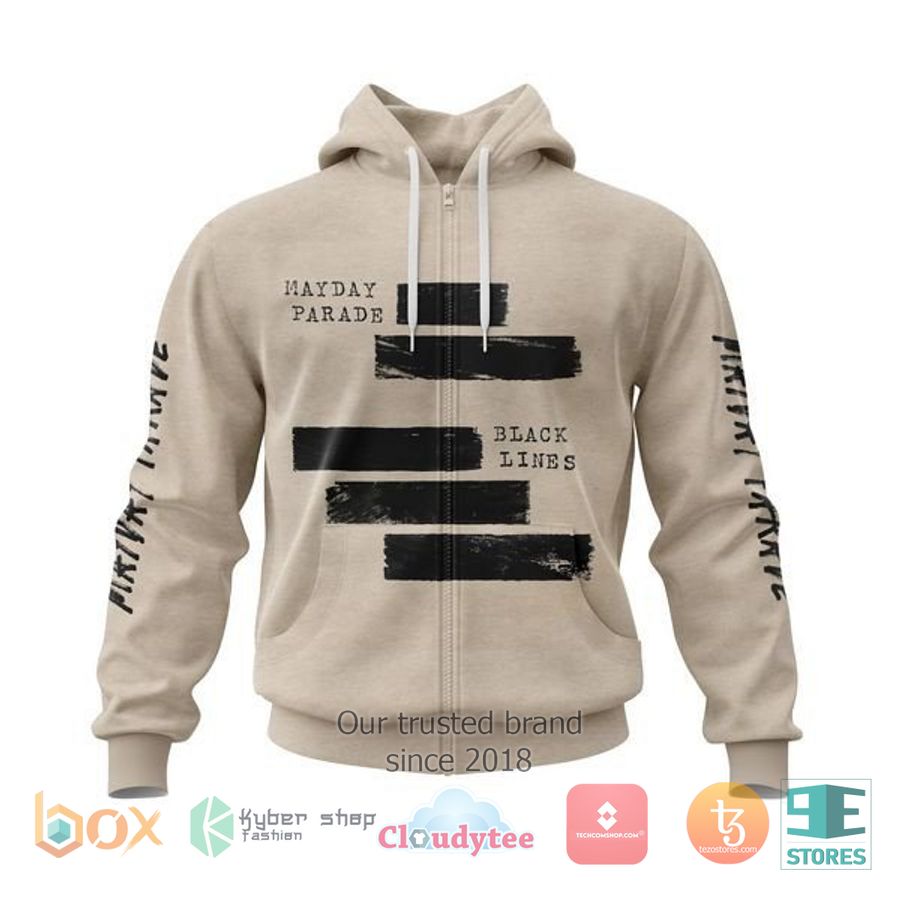personalized mayday parade black lines 3d zip hoodie 1 3225