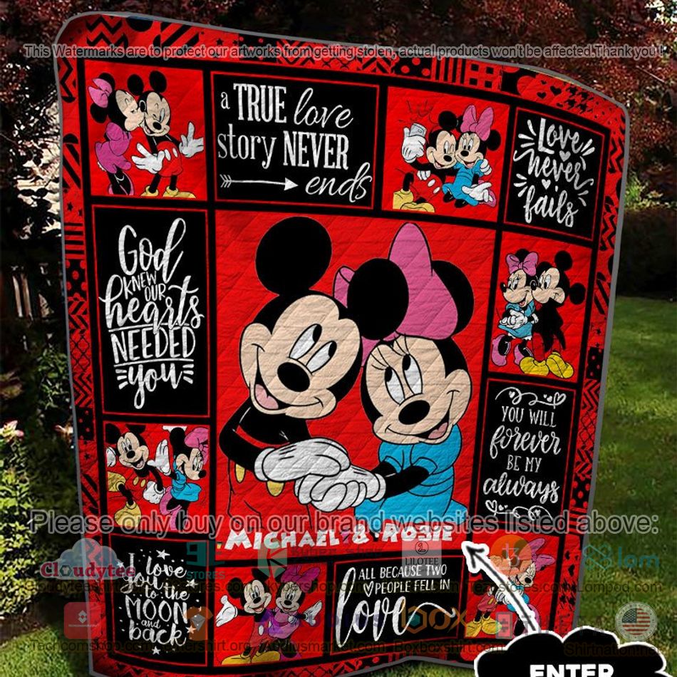 personalized minnie mouse love never fails quilt 2 5961