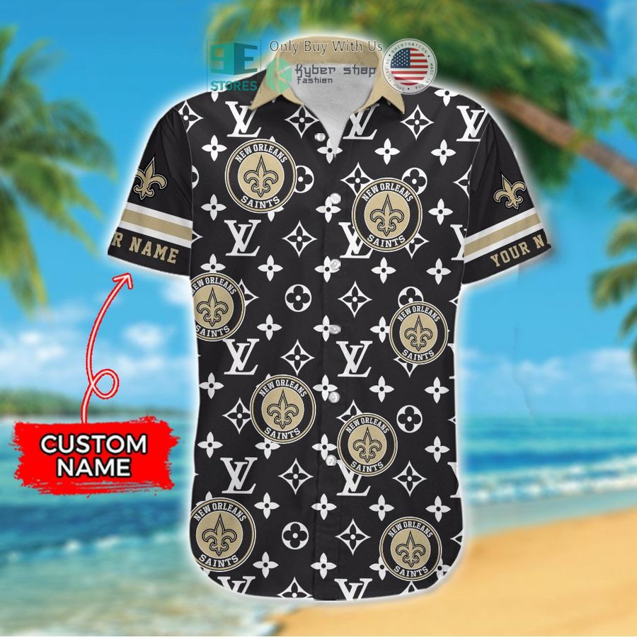personalized new orleans saints louis vuitton pattern hawaiian shirt 2 32421