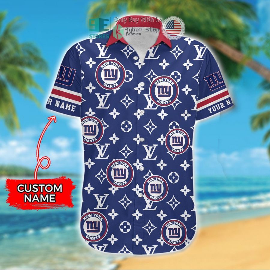 personalized new york giants louis vuitton pattern hawaiian shirt 2 53159