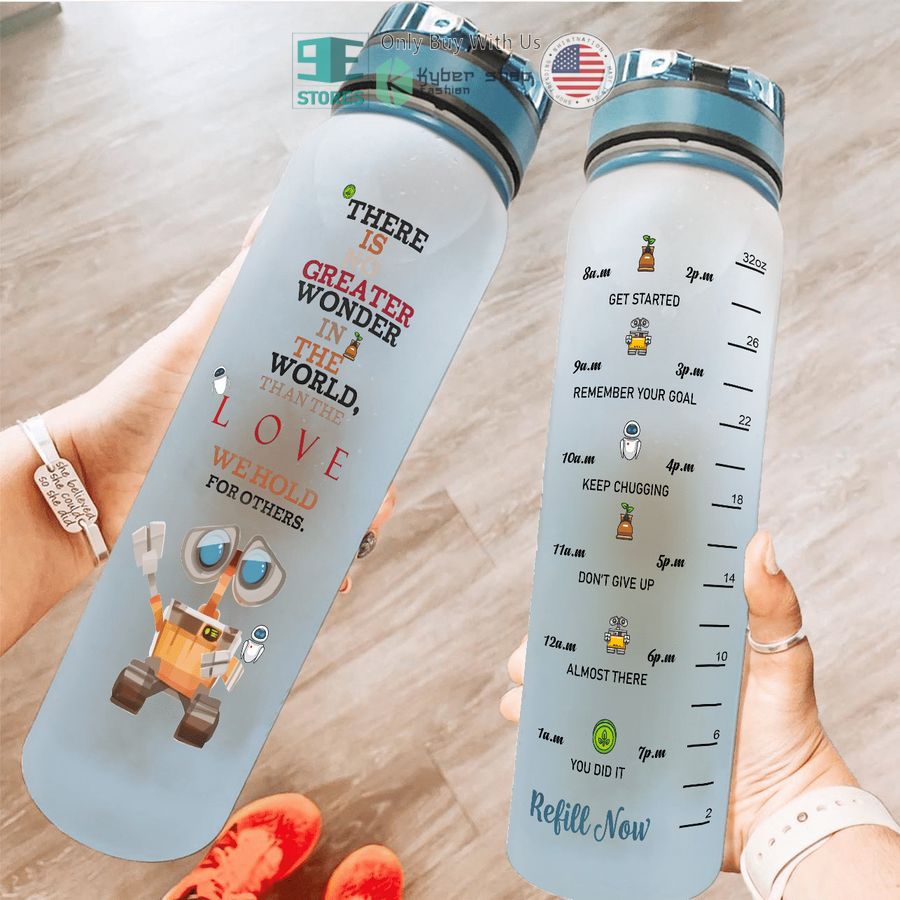 personalized wall e there is greater wonder in the world white water bottle 2 18819