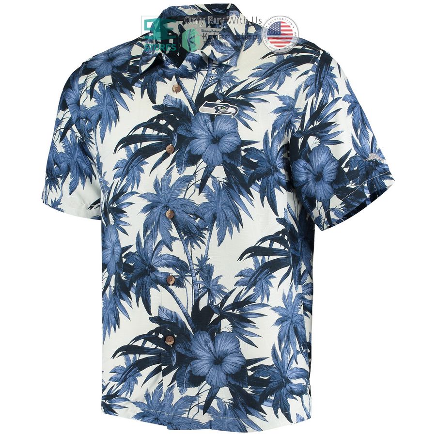 seattle seahawks tommy bahama sport harbor island hibiscus camp navy hawaiian shirt 2 64821