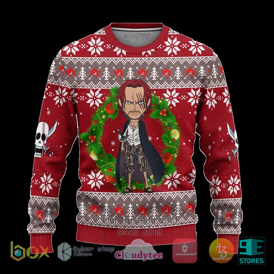 shanks one piece anime ugly christmas sweater 1 2871