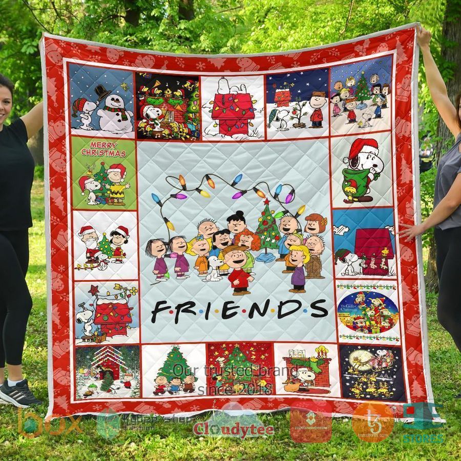 snoopy friends christmas xmas quilt blanket 1 70410