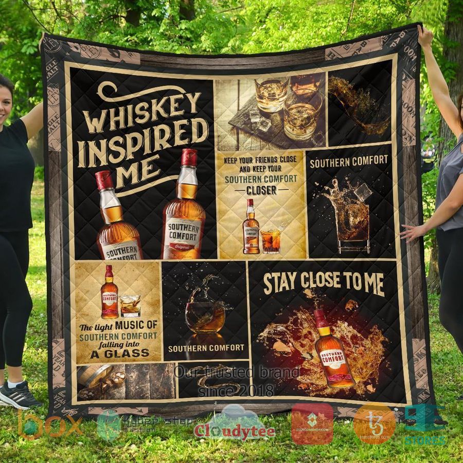 southern comt whiskey inspired me quilt blanket 1 76489