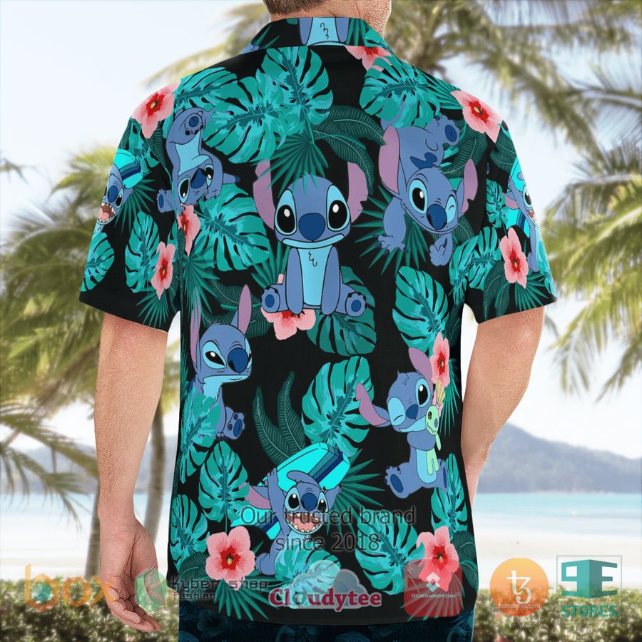 stitch tropical leaves hawaiian shirt 2 6198