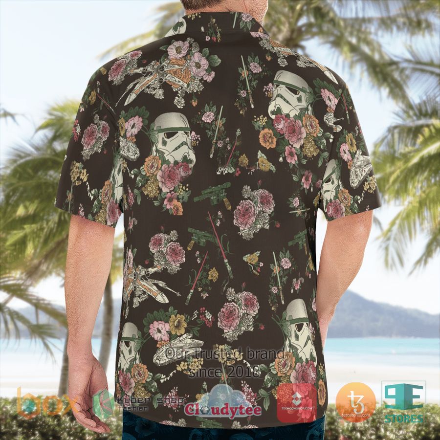 stroomper star wars flowers hawaiian shirt shorts 2 98884