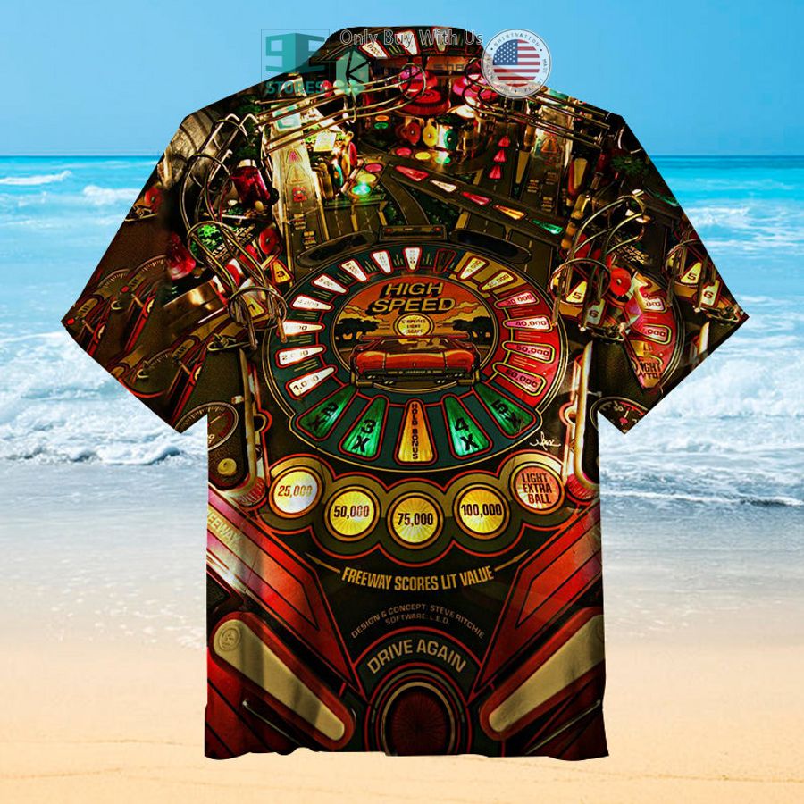 1986 williams pinball high speed hawaiian shirt 2 80166