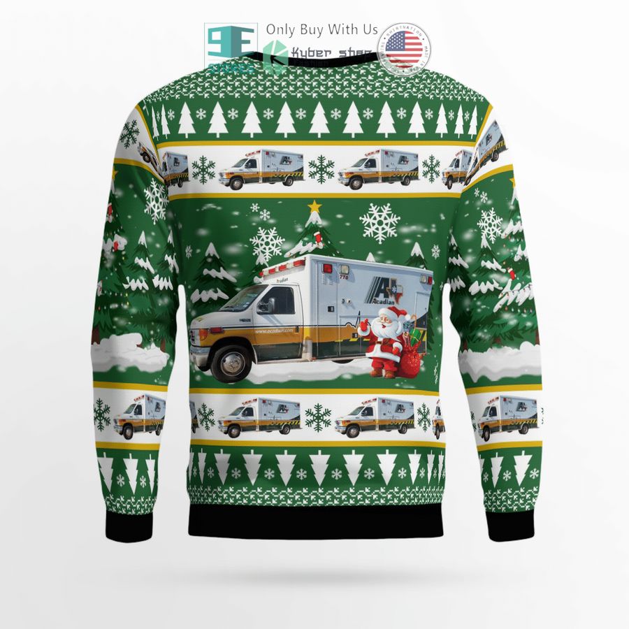 acadian ambulance texas ford e 450 ambulance christmas sweater sweatshirt 3 27763