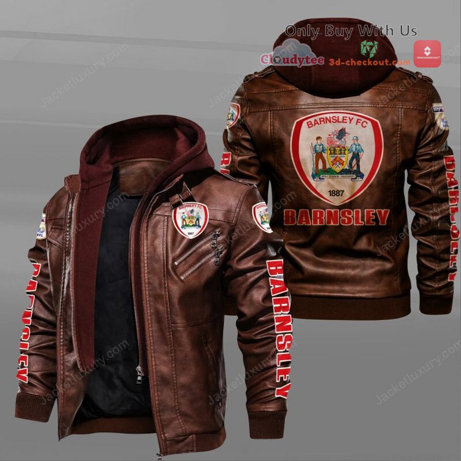barnsley f c leather jacket 2 53956