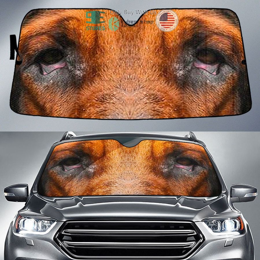 bloodhound dog eyes car sun shade 1 60836