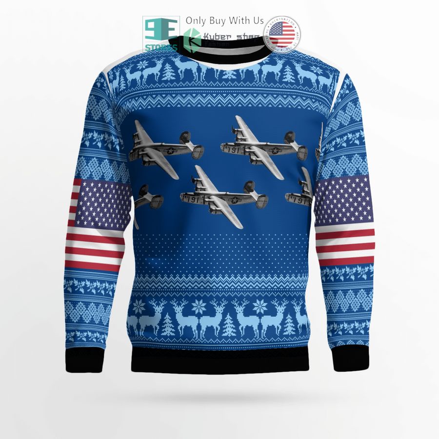 consolidated b 24 liberator christmas sweater sweatshirt 2 1399