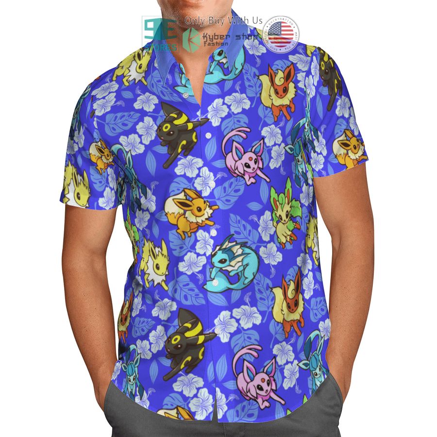 eevee tropical hawaiian shirt shorts 2 89056