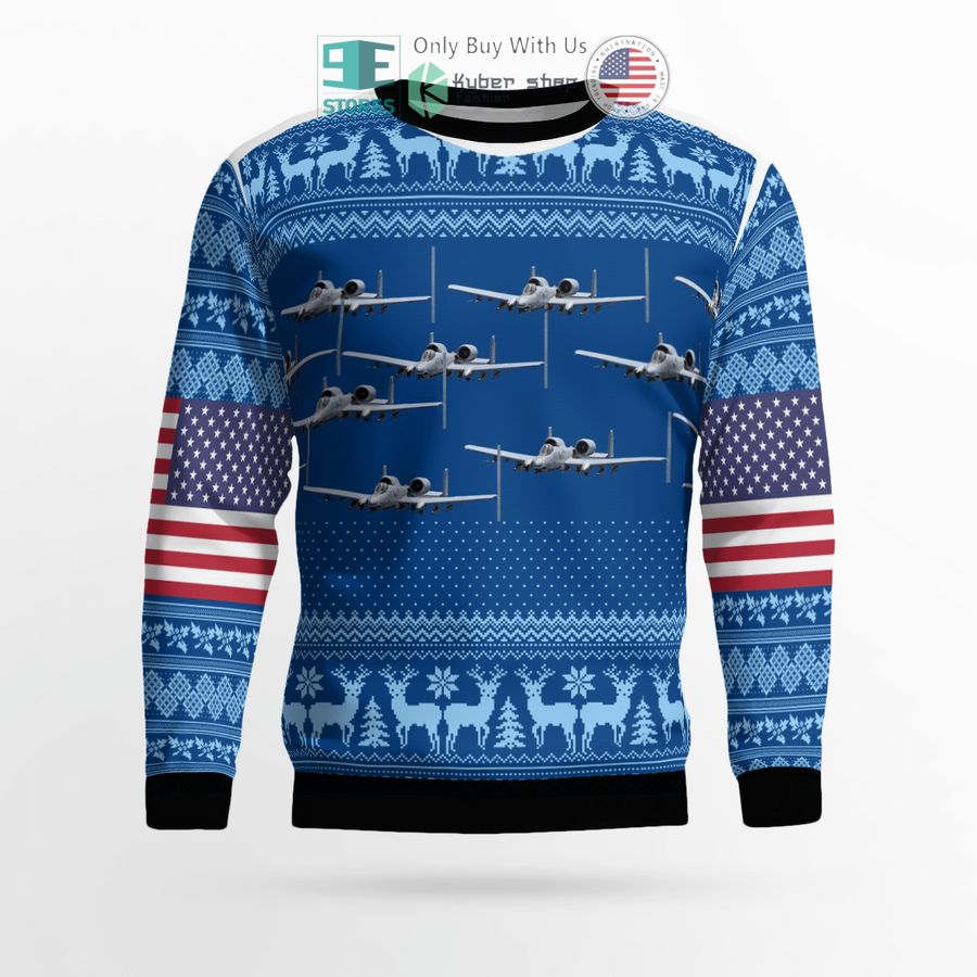 fairchild republic a 10 thunderbolt ii christmas seamless sweater sweatshirt 2 7898