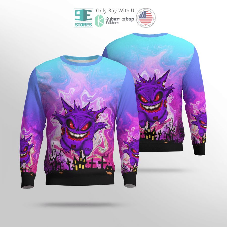 gengar halloween 3d shirt hoodie 1 39076