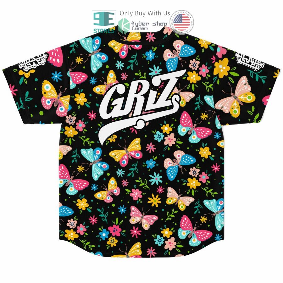 griz butterflies effect black baseball jersey 2 81220