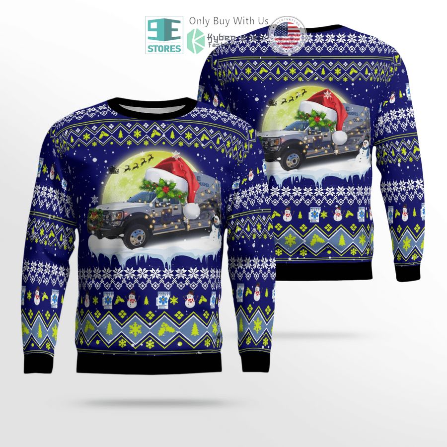 hughes county emergency medical service christmas sweater sweatshirt 1 85500