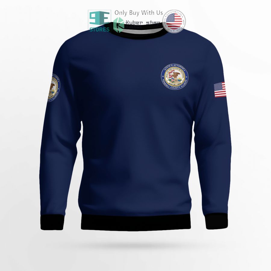 kendall county states attorney office blue sweater sweatshirt 2 5615