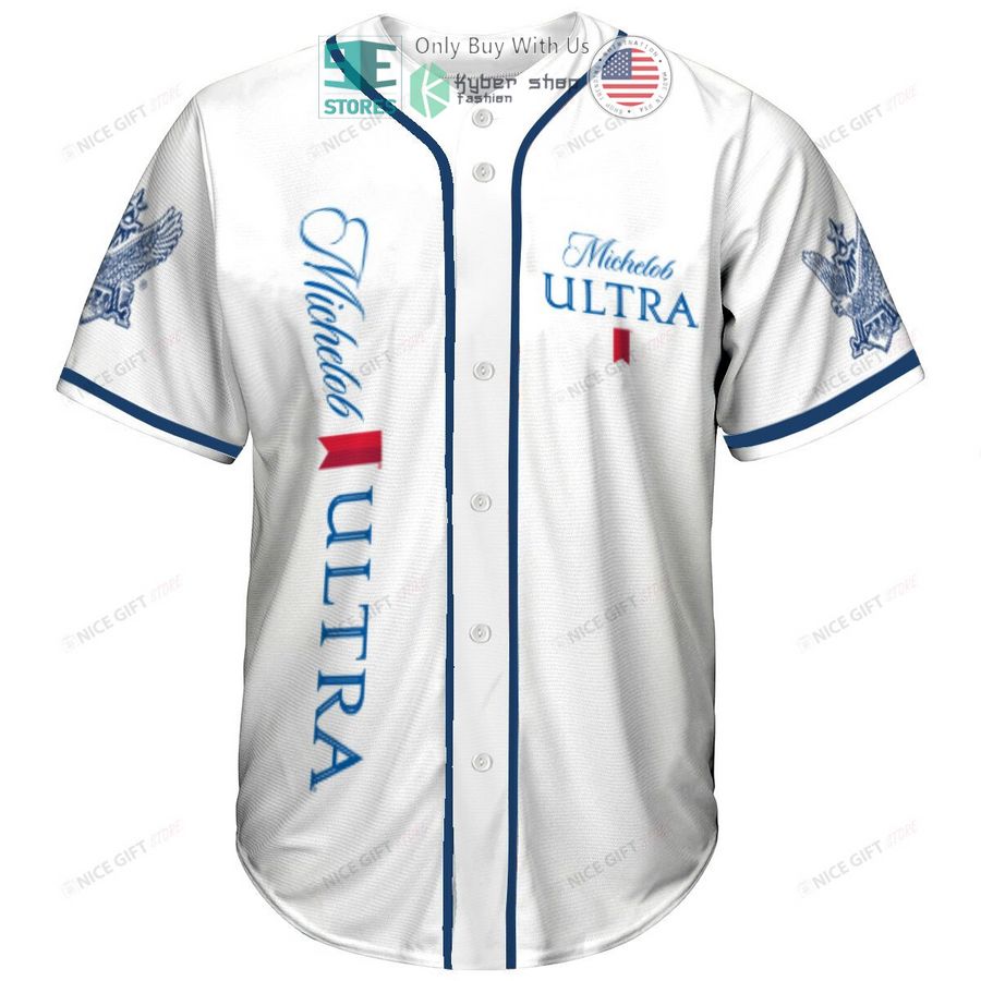 michelob ultra white baseball jersey 2 88247