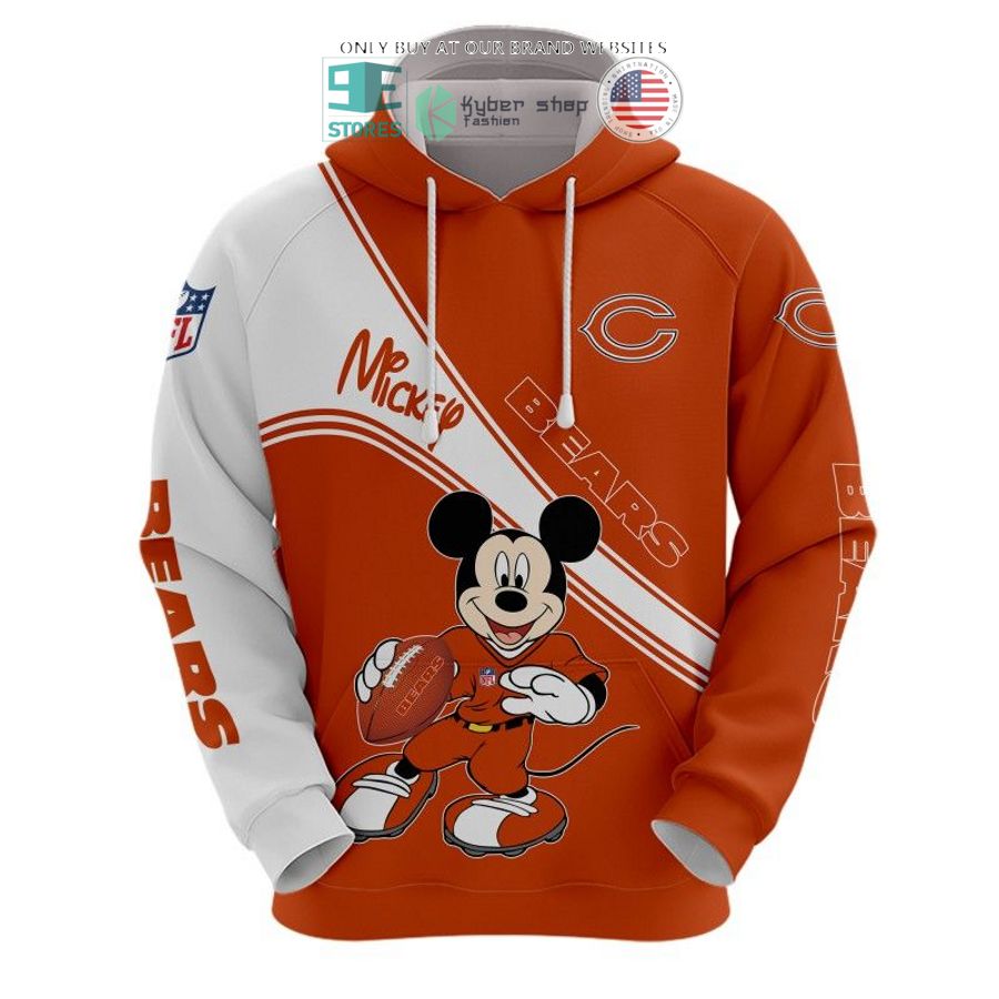 nfl chicago bears mickey mouse orange white shirt hoodie 2 28539