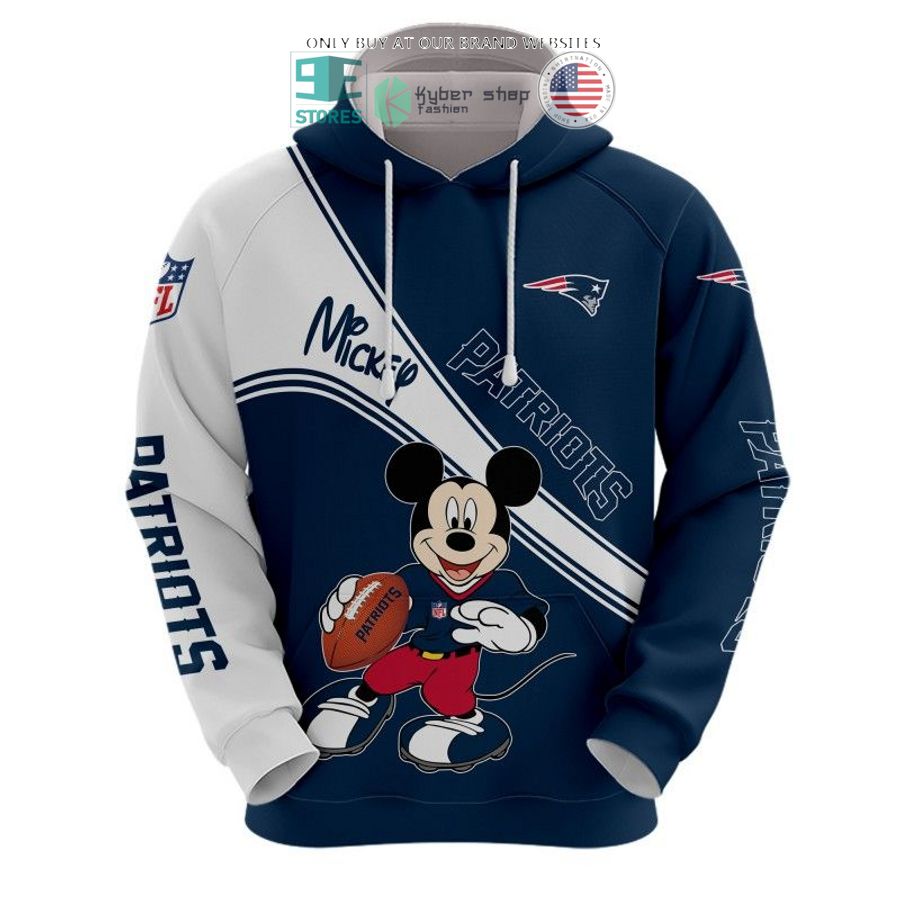 nfl new england patriots mickey mouse blue white shirt hoodie 2 2586