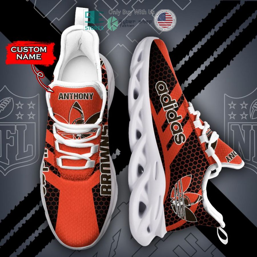 personalized adidas cleveland browns max soul shoes 2 68051