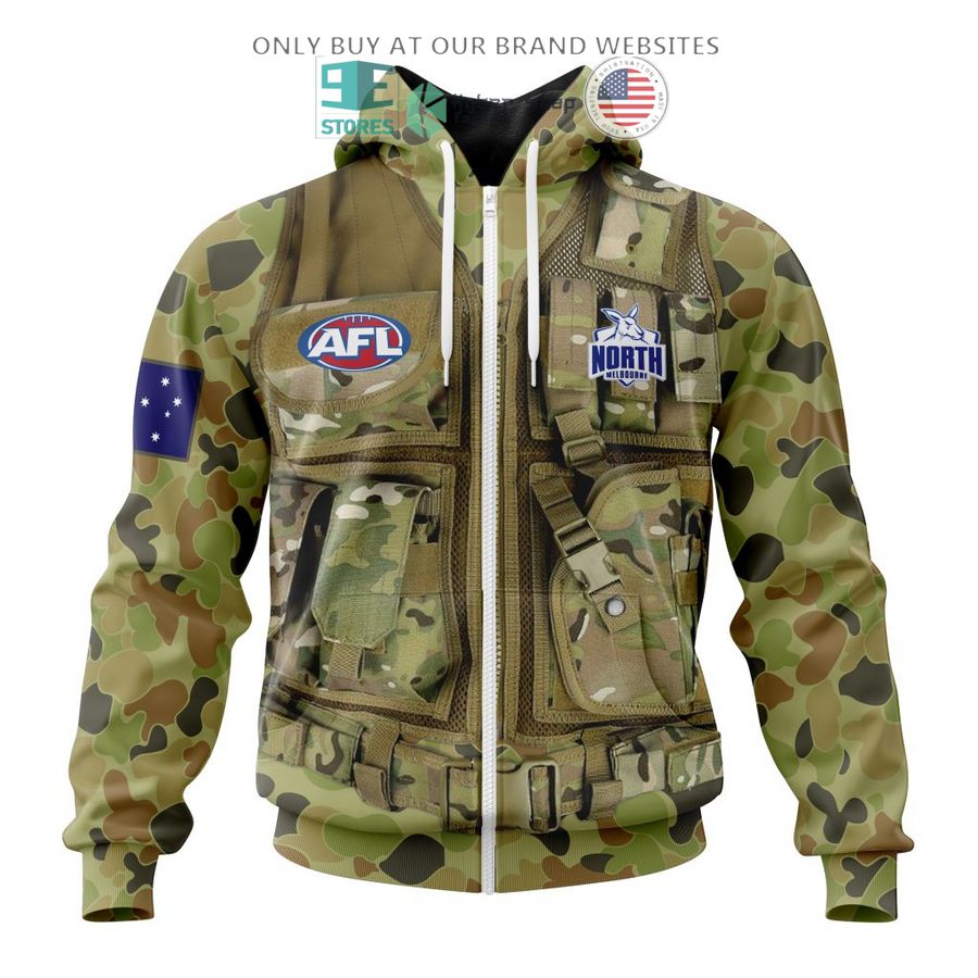 personalized afl north melbourne football club special military camo 3d shirt hoodie 2 72265