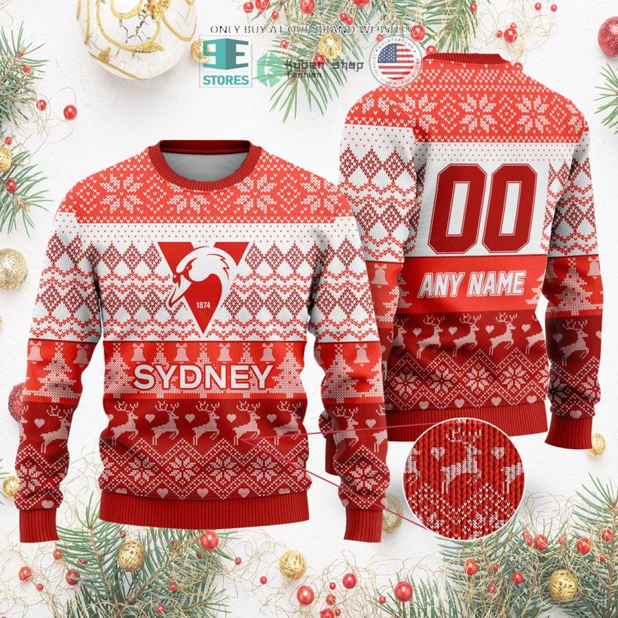 personalized afl sydney swans christmas sweater sweatshirt 2 48009