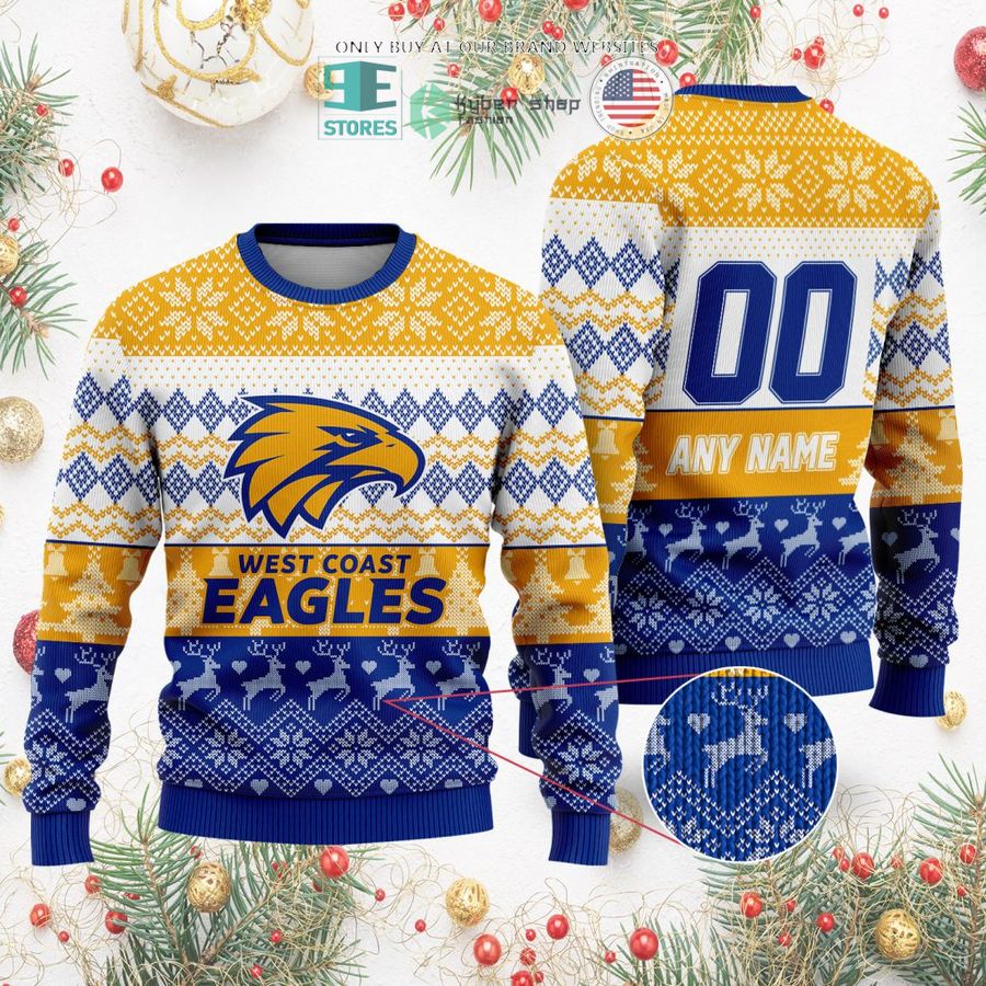 personalized afl west coast eagles christmas sweater sweatshirt 2 11283