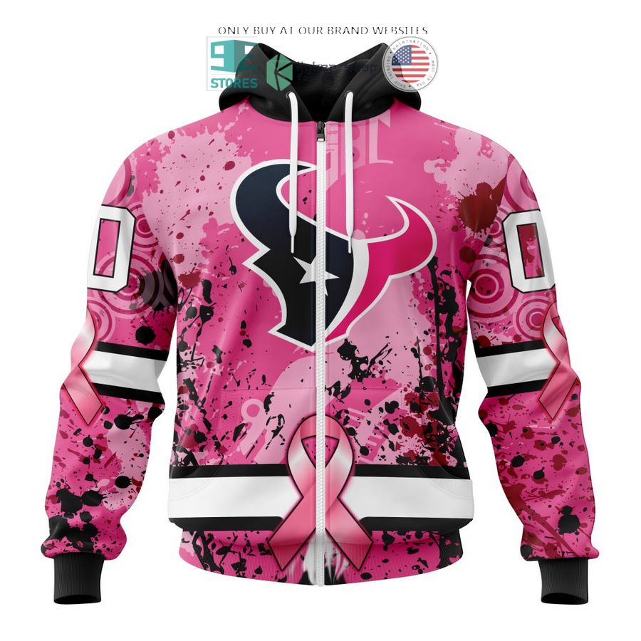 personalized houston texans breast cancer awareness 3d shirt hoodie 2 79118